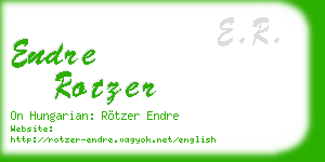 endre rotzer business card